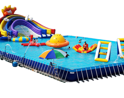 Fashionable 0.9mm PVC tarpaulin metal frame swimming pool