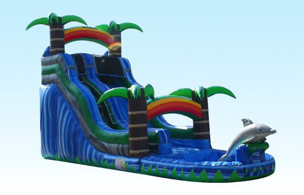 18Ft Dolphin Splash Water Slide-bg67