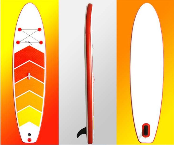 Inflatable Stand Up Paddle Board, Non-Slip Deck(6 Inches Thick) with Adjustable Paddle,Fin, Leash, Hand Pump