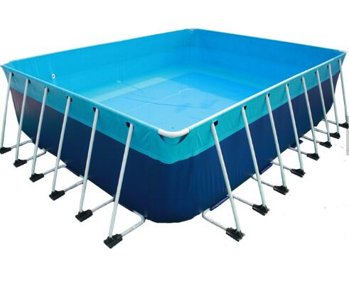 Hot sale portable pvc inflatable rectangular metal frame swimming pool
