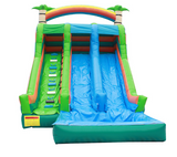 Outdoor customized palm tree inflatable water pool slide for kids